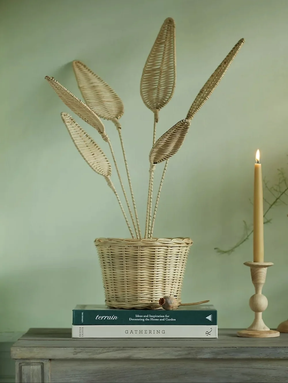 Anthropologie Terrain unique HTF wicker Bird Of Paradise plant